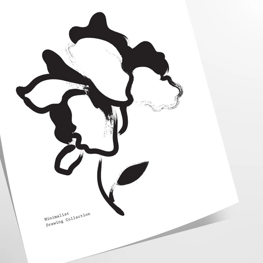 space stunning botanical poster graceful plant designs elegant gray black tones modern wall art piece thoughtful gift various dimensions A4 cm A0