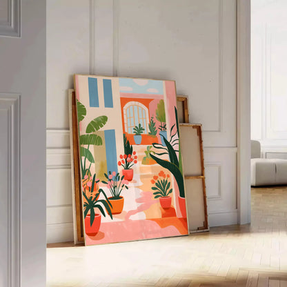 space vintage flower poster timeless gray orange palette popular floral artwork perfect wall art thoughtful gift charm room exquisite print available