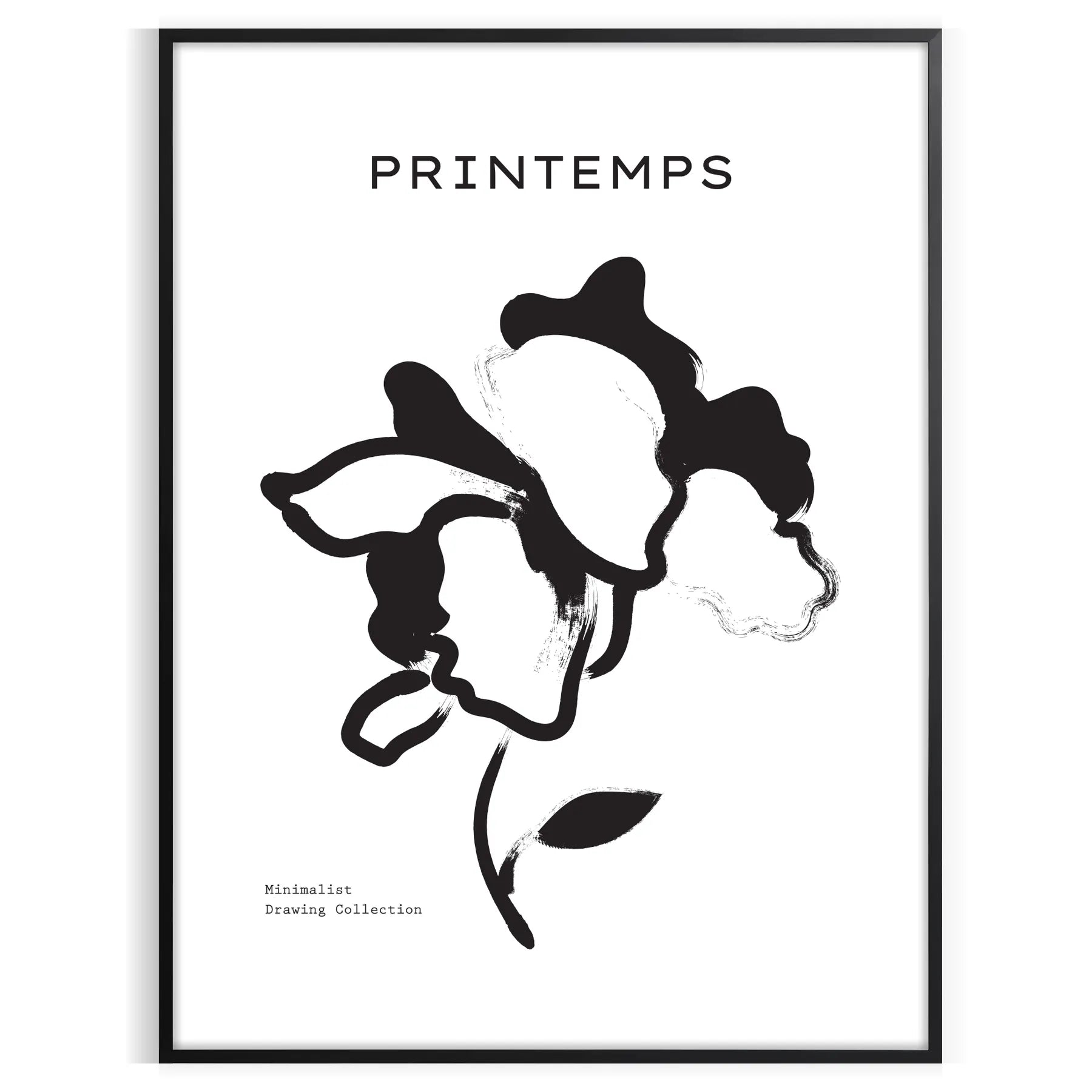 space stunning botanical poster graceful plant designs elegant gray black tones modern wall art piece thoughtful gift various dimensions A4 cm A0