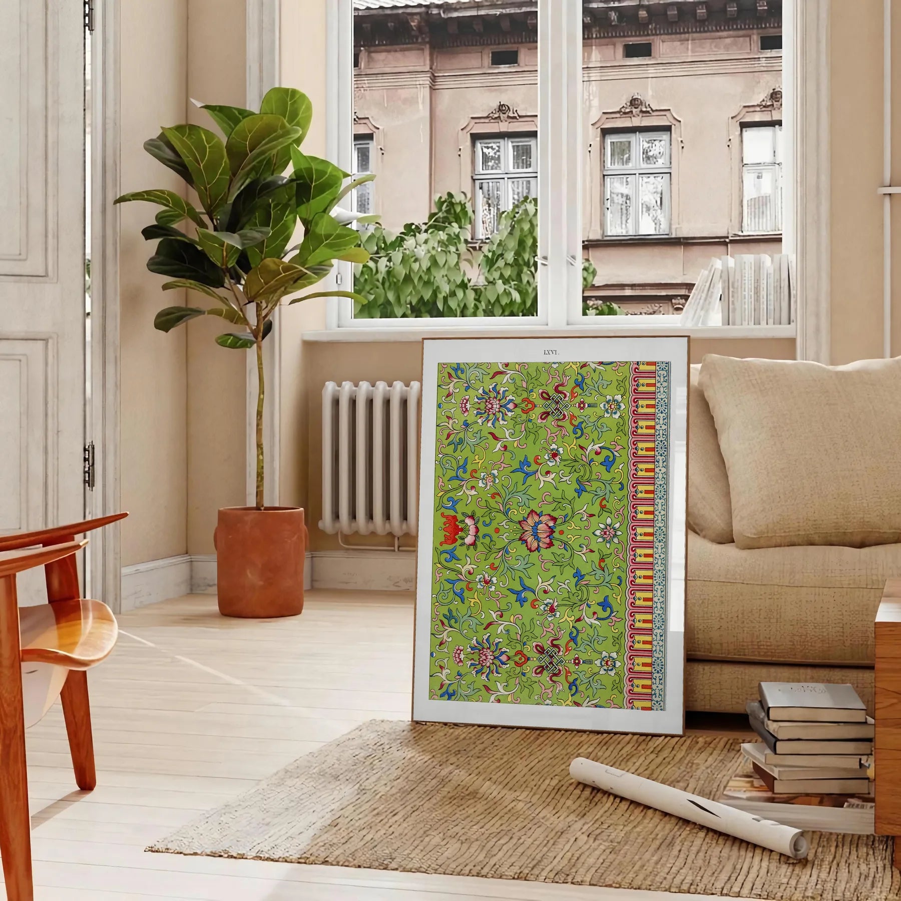 space vibrant plant poster green red hues exquisite wall art print perfect gift touch nature room decor stunning artwork standalone piece