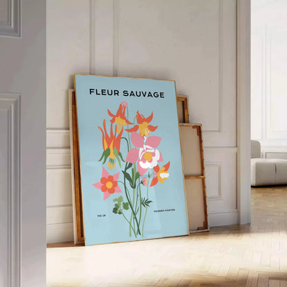 space vibrant plant poster shades green blue wall art thoughtful gift artwork nature serenity room various sizes A4 cm A0