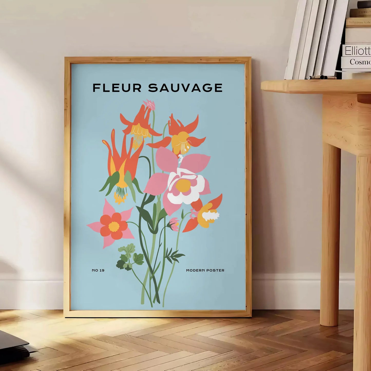 space vibrant plant poster shades green blue wall art thoughtful gift artwork nature serenity room various sizes A4 cm A0