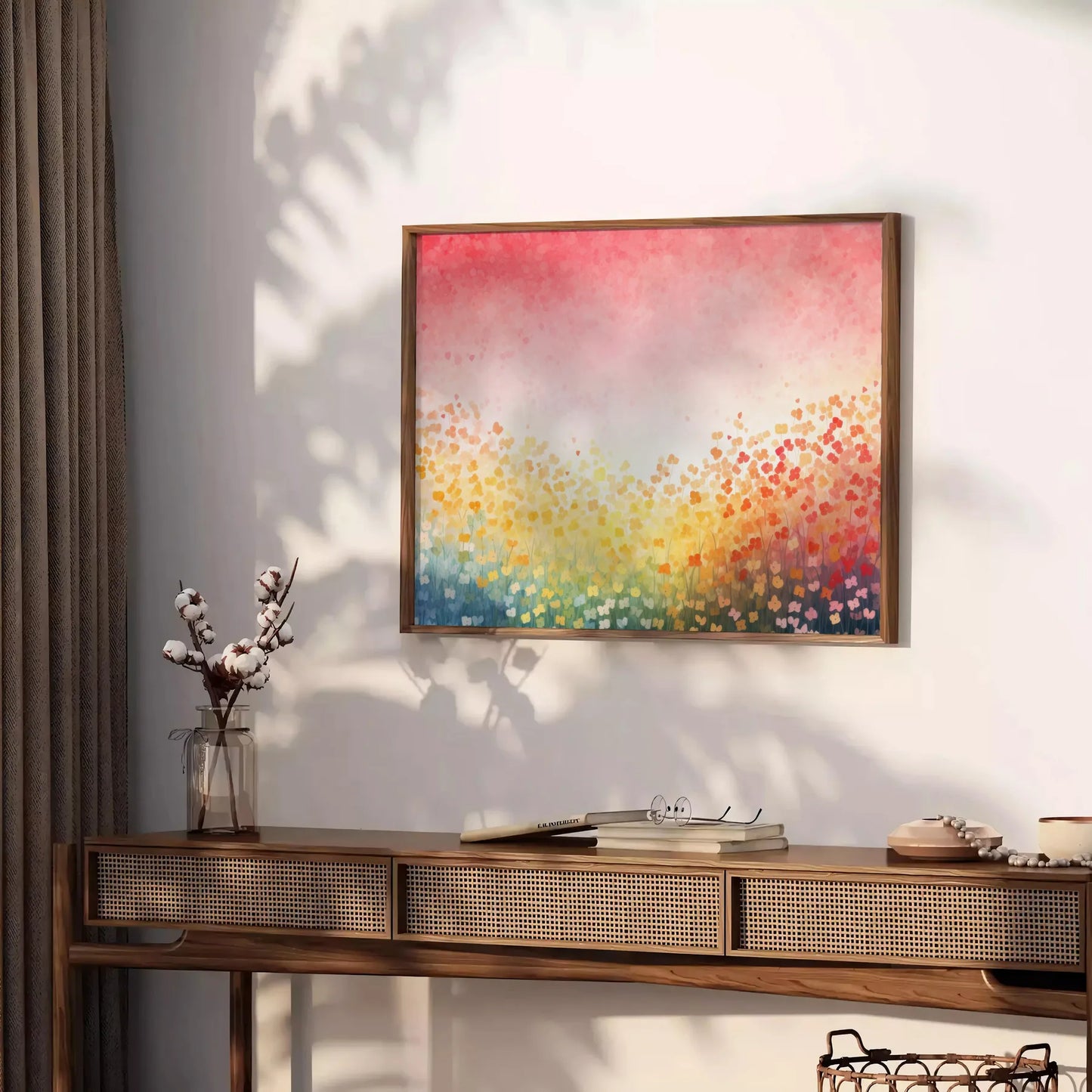 space vibrant plant poster eye blend orange gray unique wall art piece thoughtful gift nature indoors stunning print sizes Letter