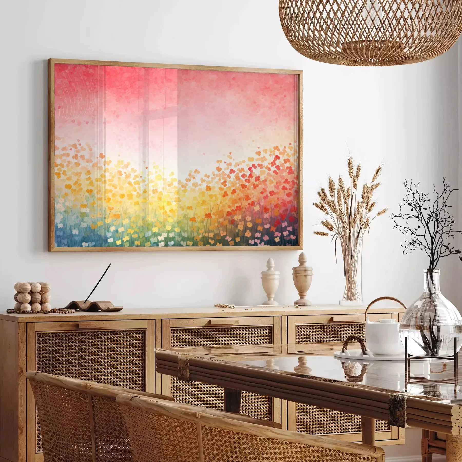 space vibrant plant poster eye blend orange gray unique wall art piece thoughtful gift nature indoors stunning print sizes Letter